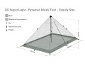 DD SuperLight Pyramid Mesh Tent Family Size