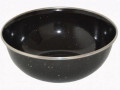 Enamel bowl Black Stainless rim