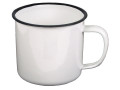 Enamel Cup Black and white