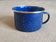 Enamel cup Blue Stainless rim
