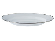 Enamel plate White Stainless edge
