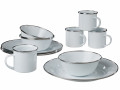 Enamel Set White Stainless Edge