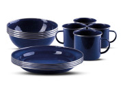 Enamel Tableware Blue 12 pieces