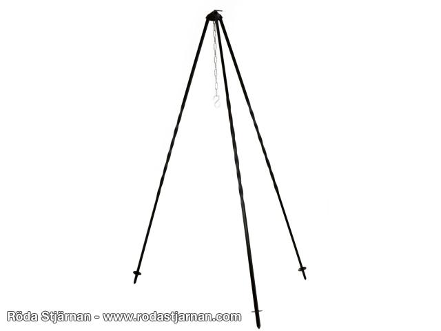 Fireplace tripod 120cm with cosmetic defect pots and pans