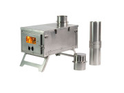 Foldable stainless steel tent stove