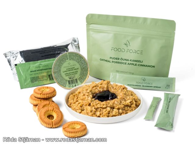 Food Force Complete breakfast Oatmeal with apple and cinnamon with accessories meals and snacks