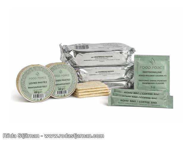 Food Force Fika Package – Liver pâté, crispbread, coffee, and isotonic drink meals and snacks