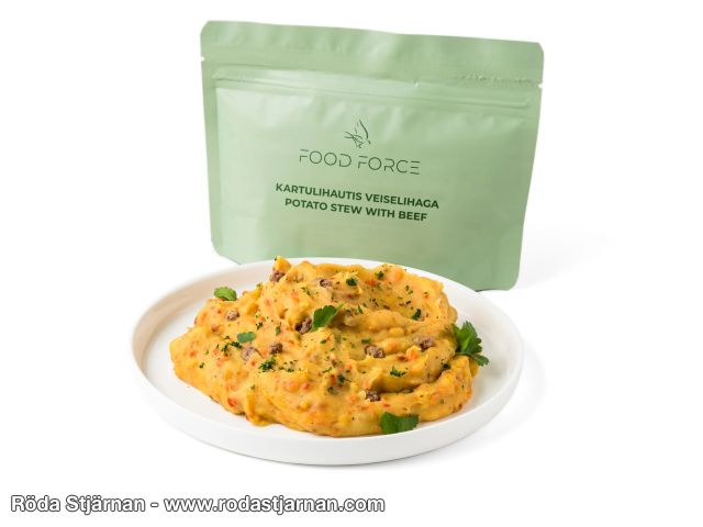 Food Force freeze-dried potato stew with beef 150g meals and snacks