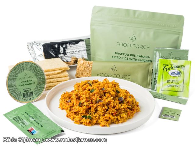 Food Force Meal ration Fried rice with chicken and side dishes meals and snacks