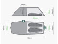 Highlander Respite two-person extended tunnel tent green tents