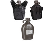 Mil-Tec Water bottle US with case Black