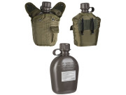 Mil-Tec Water bottle US with case Green