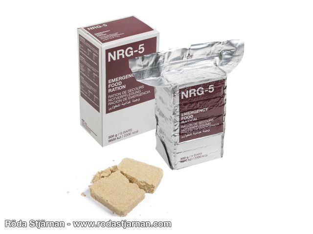 NRG-5 Emergency Food with Long Shelf Life meals and snacks