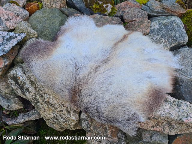 Seat pad made of silicone-treated reindeer skin for outdoor use seat pads