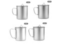 Ultralight Titanium Mug and Pot Set 4 pieces