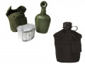 US water bottle with canteen and case Black