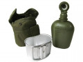 US water bottle with canteen and case Green