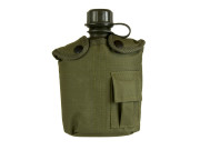 Water bottle US with case Green