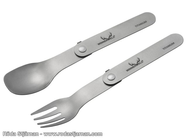 Winnerwell Folding Cutlery Set in Titanium plates and cutlery