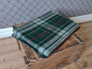 Wool blanket Checkered Gren New