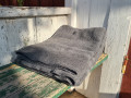 Wool blanket Merino wool Steel grey