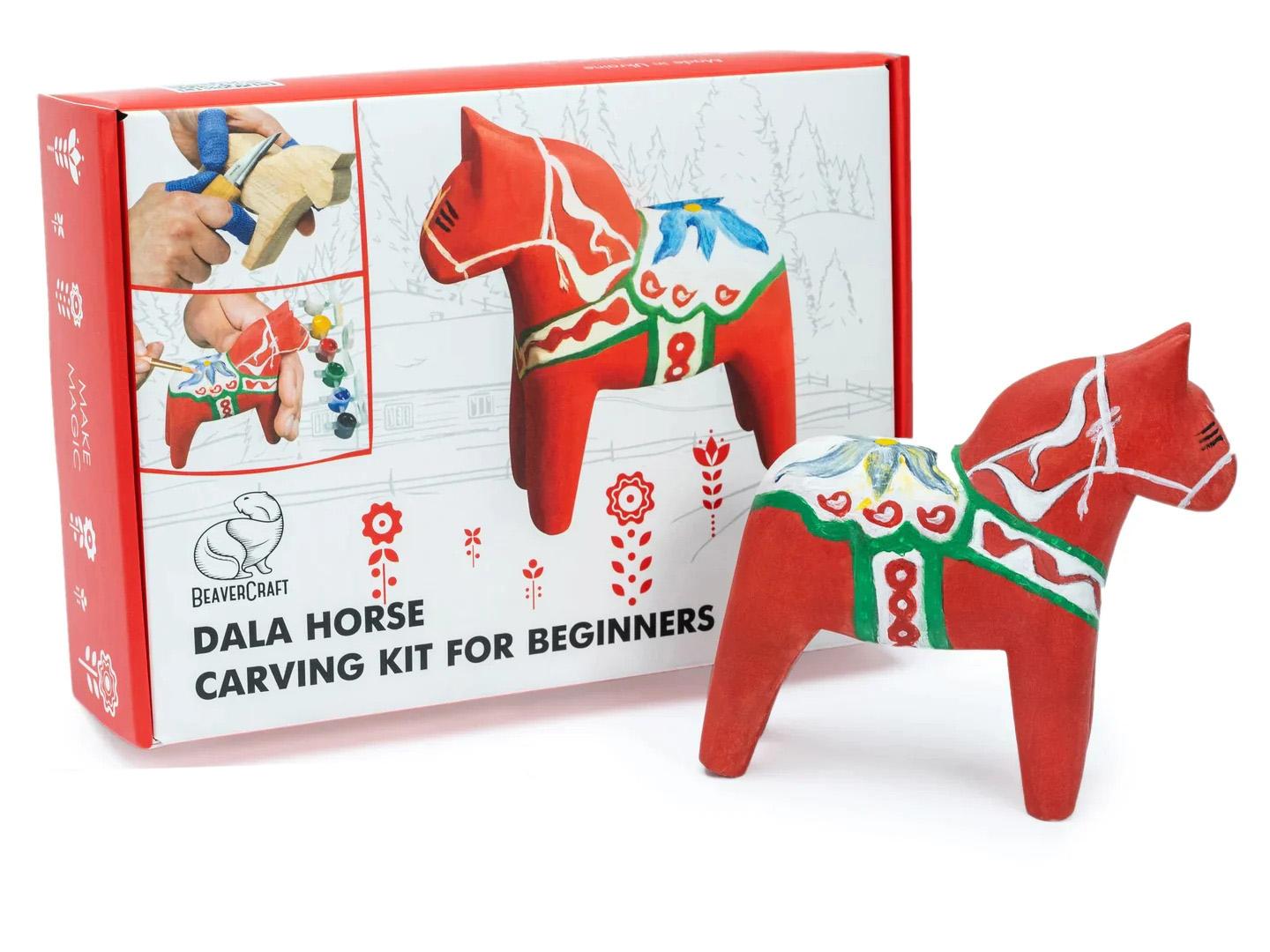 Product Image for DIY02 Complete carve set Dala horse