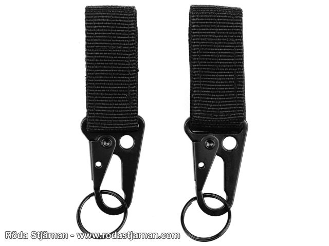 2-Pack Key Holder MOLLE Black carabiner