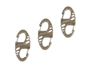 3 pcs Small Carabiner Hooks Green