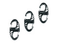 3 Small Carabiners Black