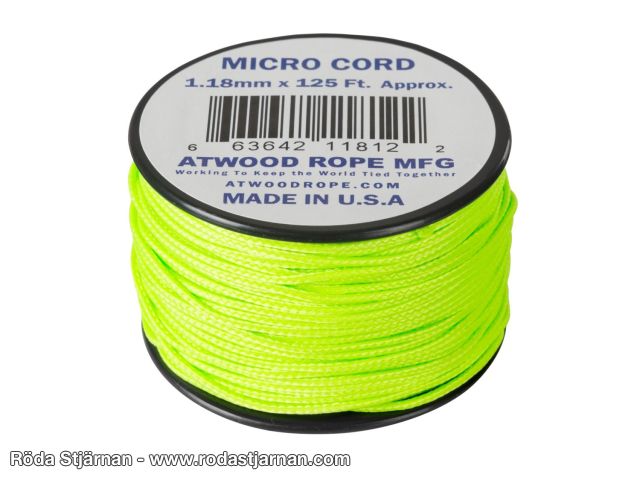 Atwood Micro Cord 38m Neon Green