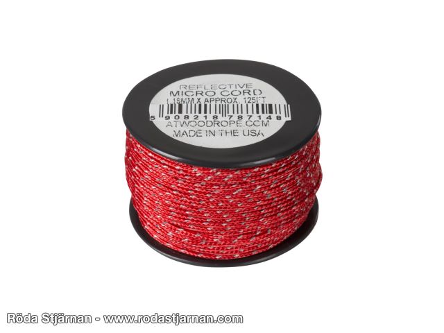 Atwood Micro Cord 38m Reflective Cord Röd