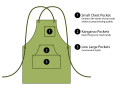 BeaverCraft AP1 Adjustable Green Canvas Work Apron woodworking accessories