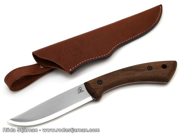 BeaverCraft BSH1 Bushcraft knife Valnut and leather sheath knives