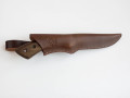 BeaverCraft BSH1 Bushcraft knife Valnut and leather sheath knives