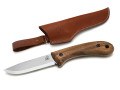 BeaverCraft BSH2 Glacier Bushcraft knife Walnut wood and leather sheath