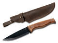 BeaverCraft BSH3 Blued Bushcraft knife Walnut wood and leather sheath