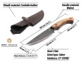 BeaverCraft HGK6 Hunting Knife with Leather Sheath knives