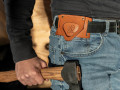 BeaverCraft LC_BH_01 Tool Holder in Leather woodworking accessories