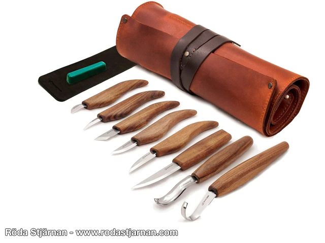 BeaverCraft S18X Deluxe Craft Kit Walnut Handle knives