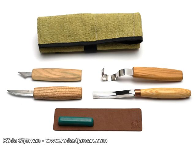 BeaverCraft S49 Carving set for spoon with rounded chisel knives