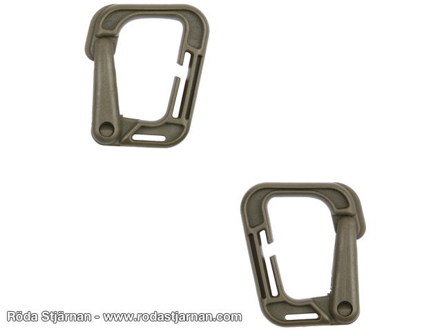 Karbinkrok 2pack Snaphook MOLLE Grön