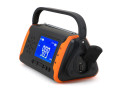 Emergency radio with crank and LCD screen emergency radio