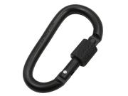 Fosco carabiner with screw lock 8 mm black