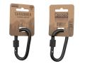 Fosco carabiner with screw lock 8 mm black carabiner