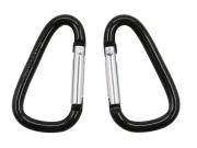 Fosco carabiners 4 mm 2-pack black