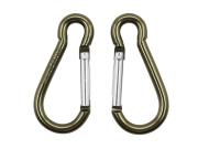 Fosco carabiners 5 mm 2-pack green