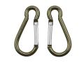 Fosco carabiners 5 mm 2-pack green carabiner
