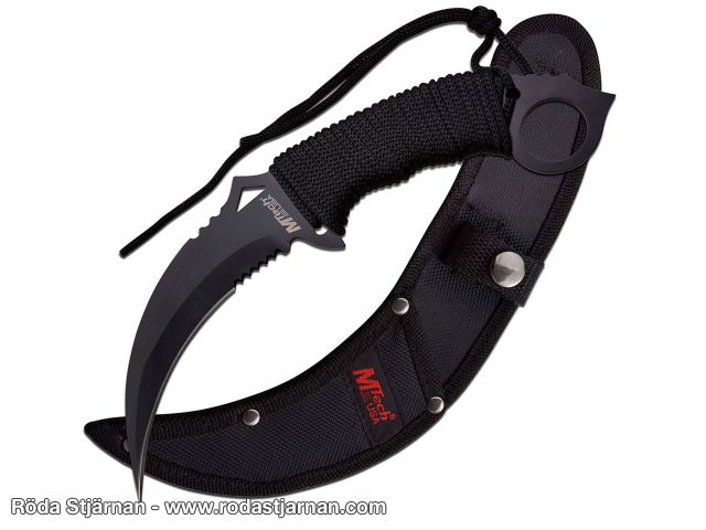 MTech Karambit with black nylon sheath knives
