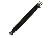 Survival bracelet Compass Fire steel Black