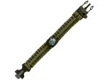 Survival bracelet Compass Fire steel Green